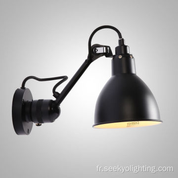 Lampe murale flexible noire réglable à bras léger réglable